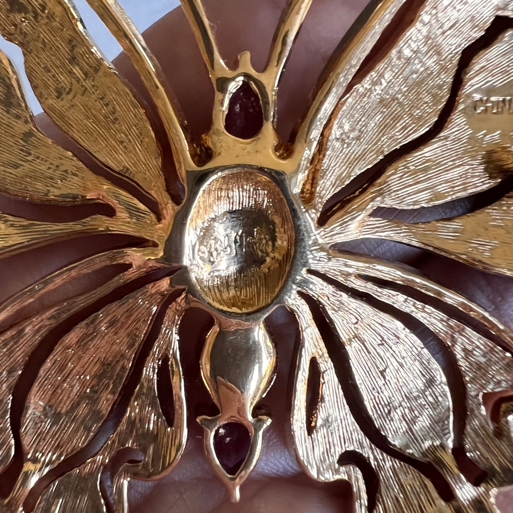 Signed BOB MACKIE Enamel & Rhinestone BUTTERFLY Brooch Pin Stunning Colorful - Picture 4 of 11